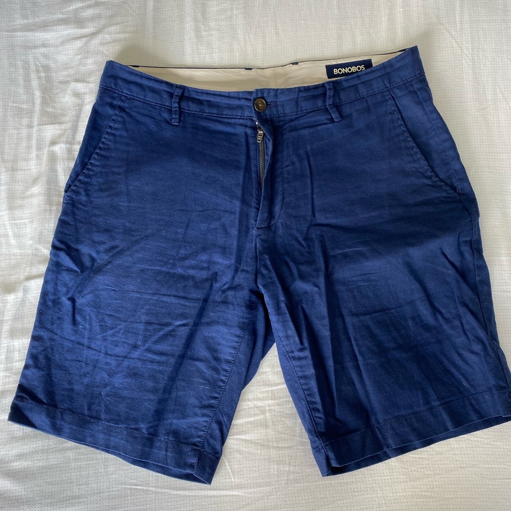 Bonobos blue cotton shorts size 32. New without tags.